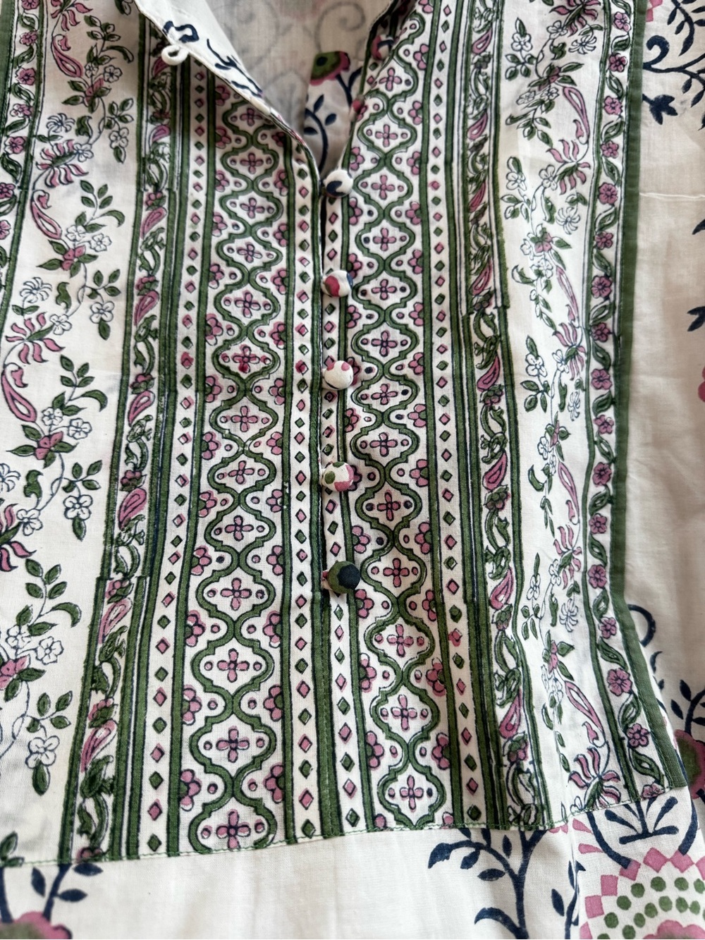 NWOT Anthropologie Sue Sartor Bangalore Tunic Top 1X White Floral Anthro Boho - Picture 10 of 15